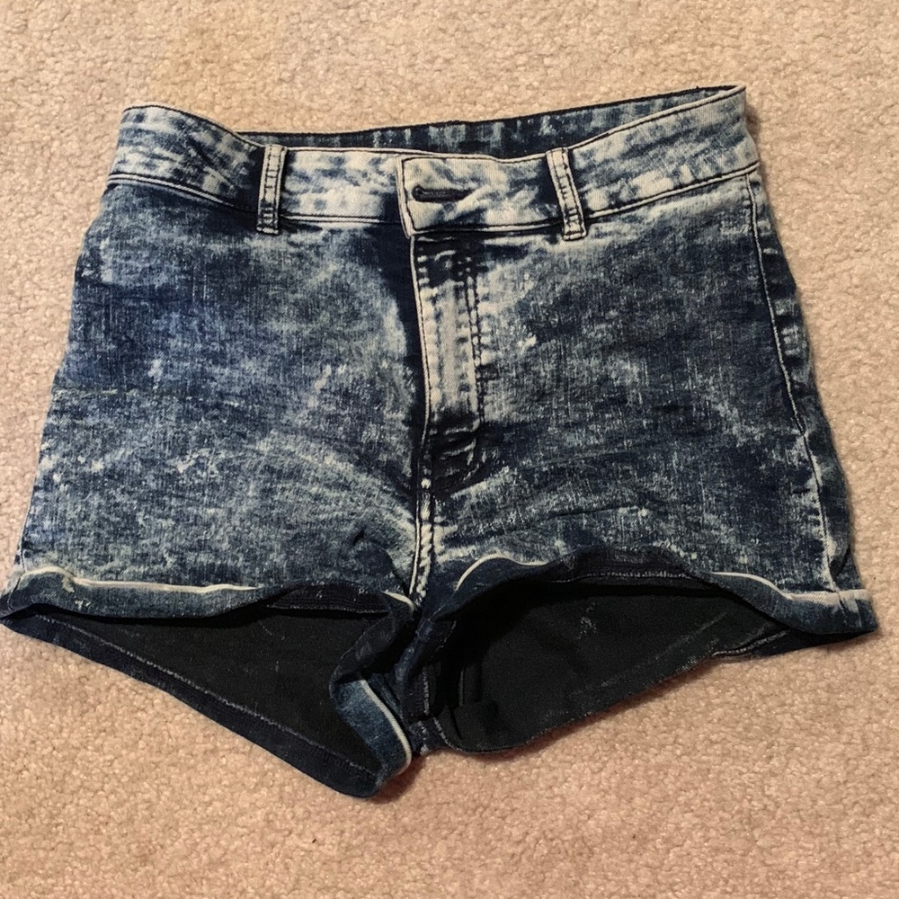 Women's H&M Acid Wash Denim Shorts